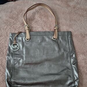 Michael Kors Metallic Silver Tote